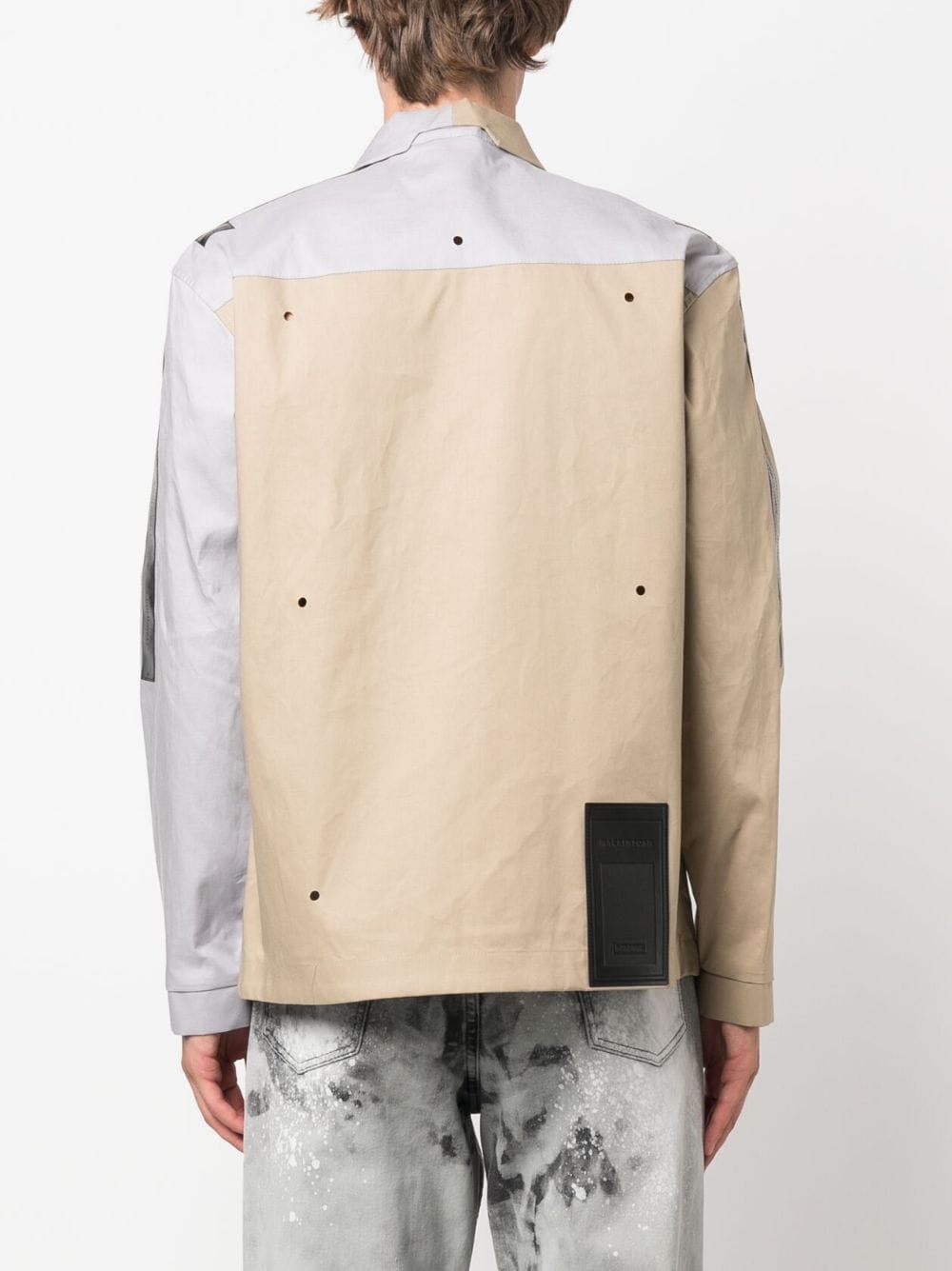 Shop A-cold-wall* Mackintosh Panelled Shirt In Neutrals