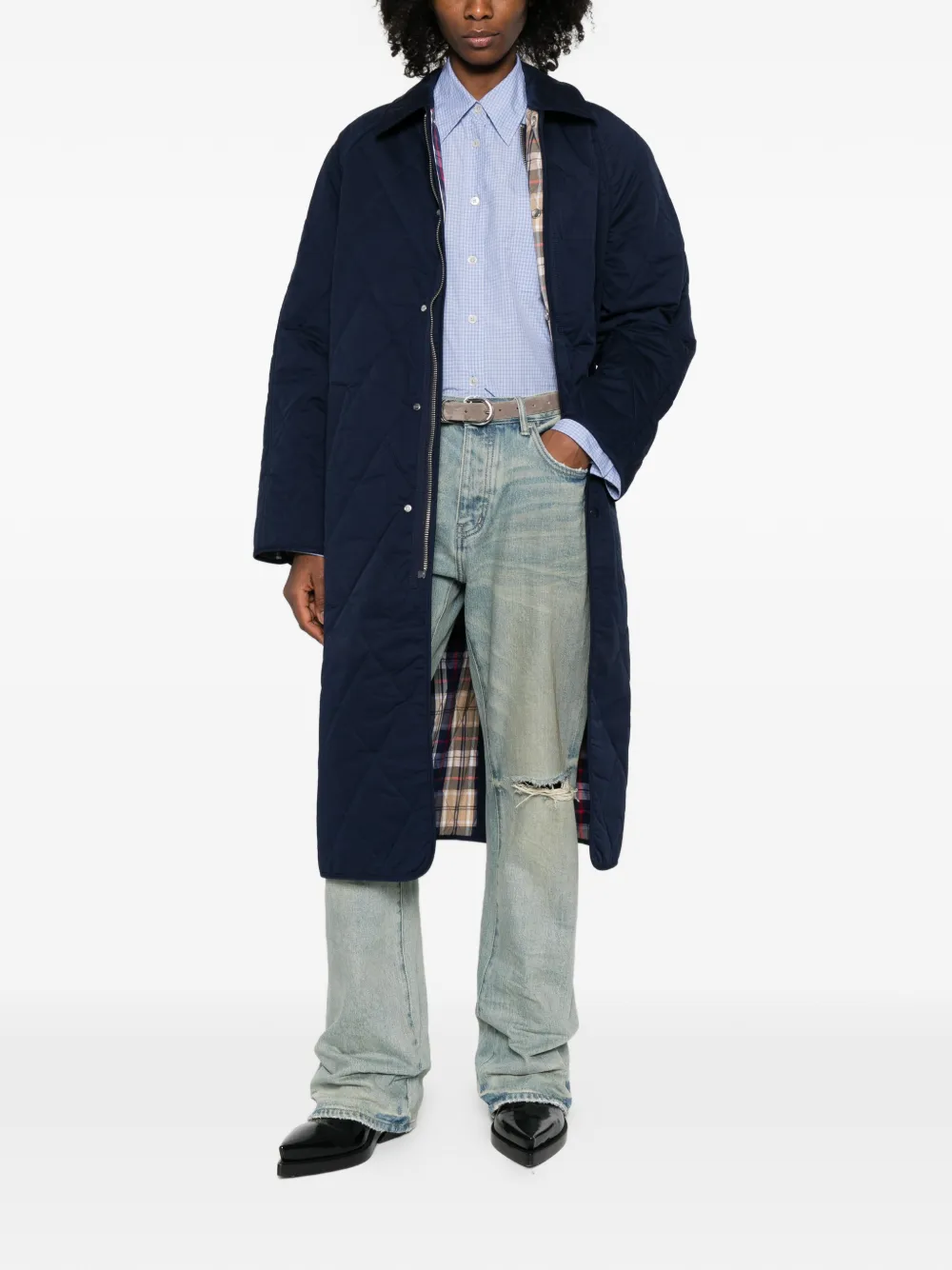 Martine Rose Gewatteerde jas Blauw