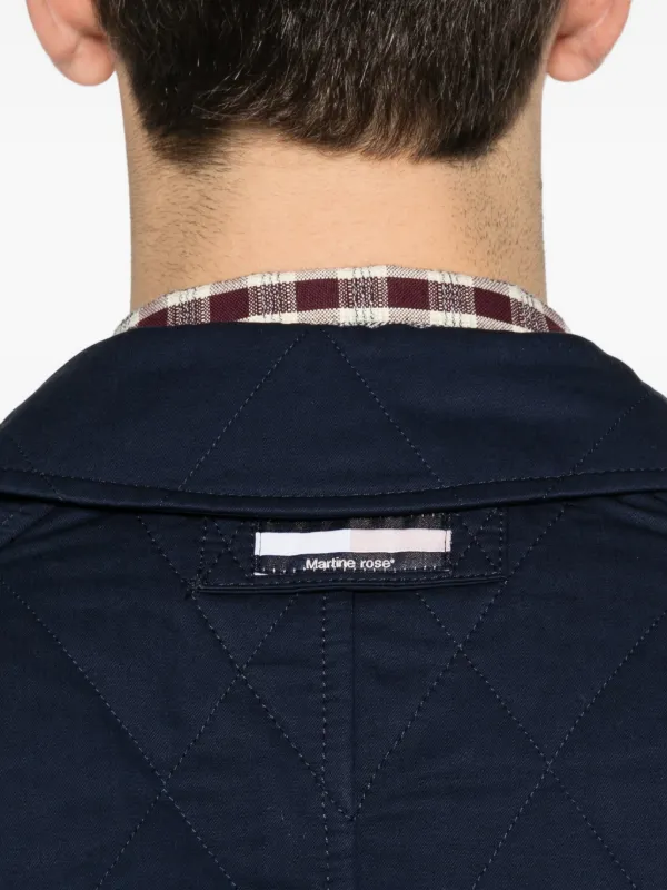 Martine Rose Quilted Car Coat | Blue | FARFETCH AO