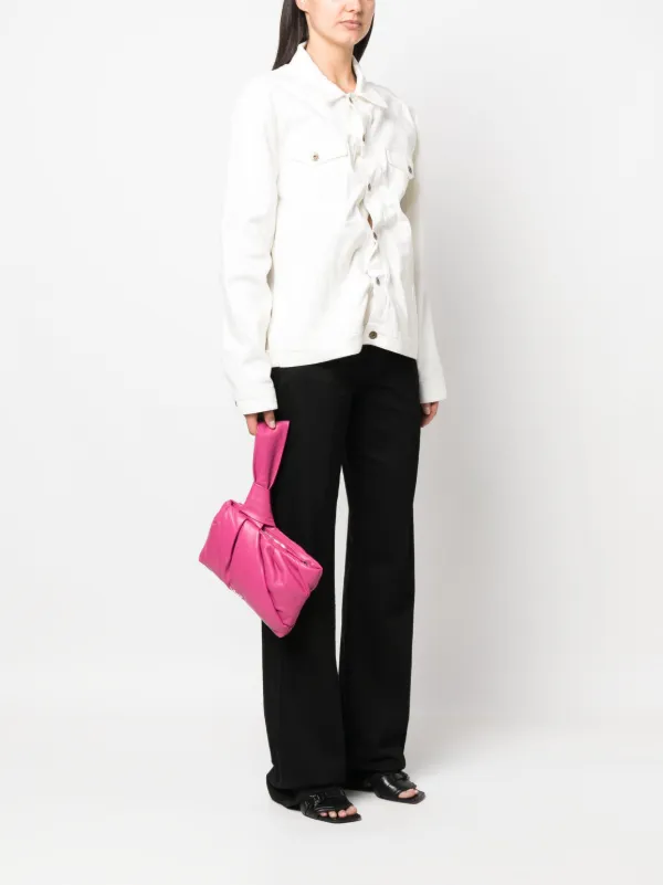 AMBUSH Nejiri Leather Clutch Bag | Pink | FARFETCH