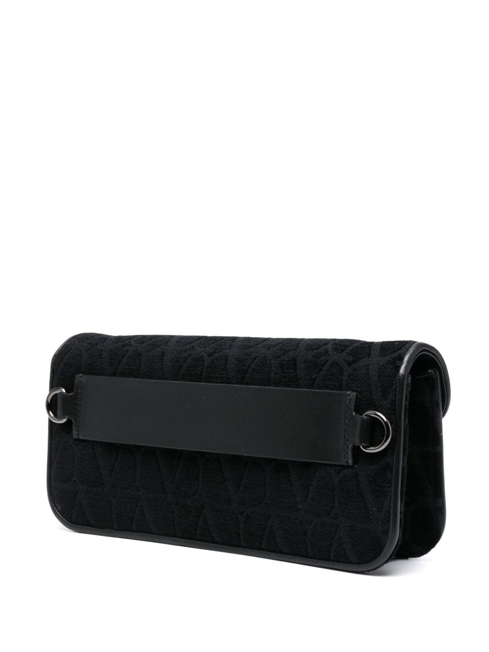Shop Valentino Mini Locò Vlogo Toile Iconographe Shoulder Bag In Black