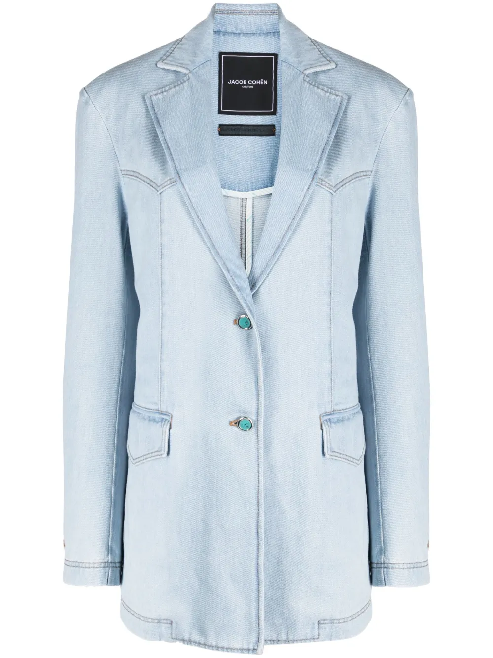 Jacob Cohën single-breasted Denim Blazer - Farfetch