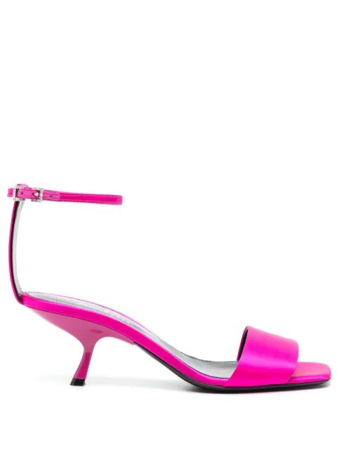 Sergio Rossi satin-finish 70mm kitten-heel sandals
