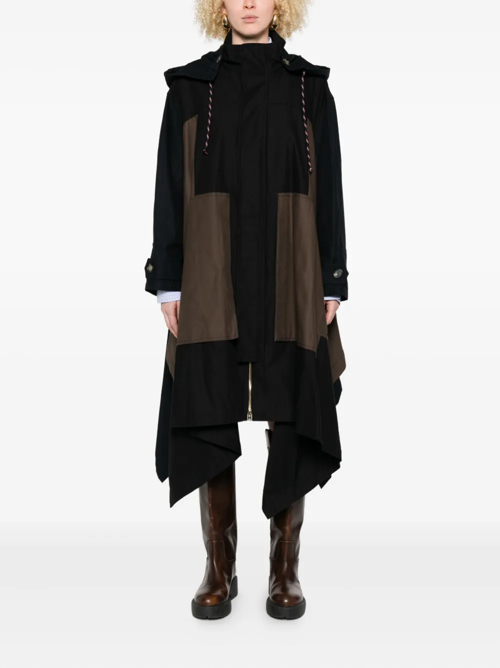 colville Asymmetrische parka Zwart