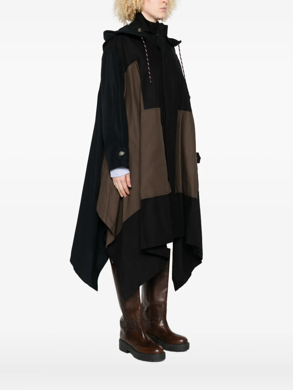 colville Asymmetrische parka Zwart