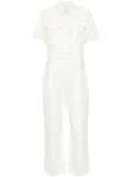 SLVRLAKE short-sleeved twill jumpsuit - White