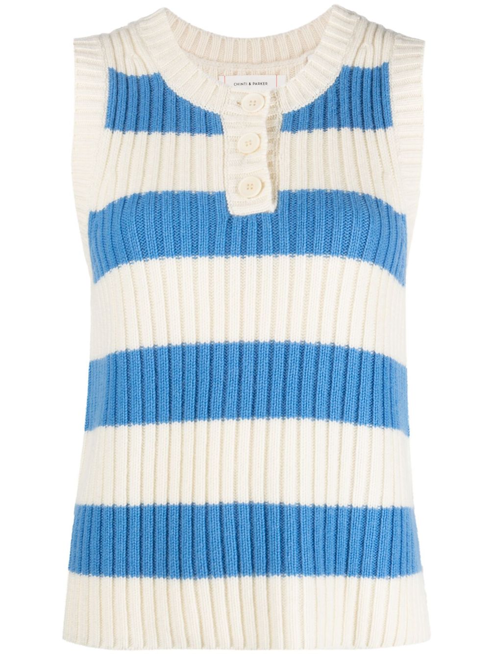 striped ribbed vest