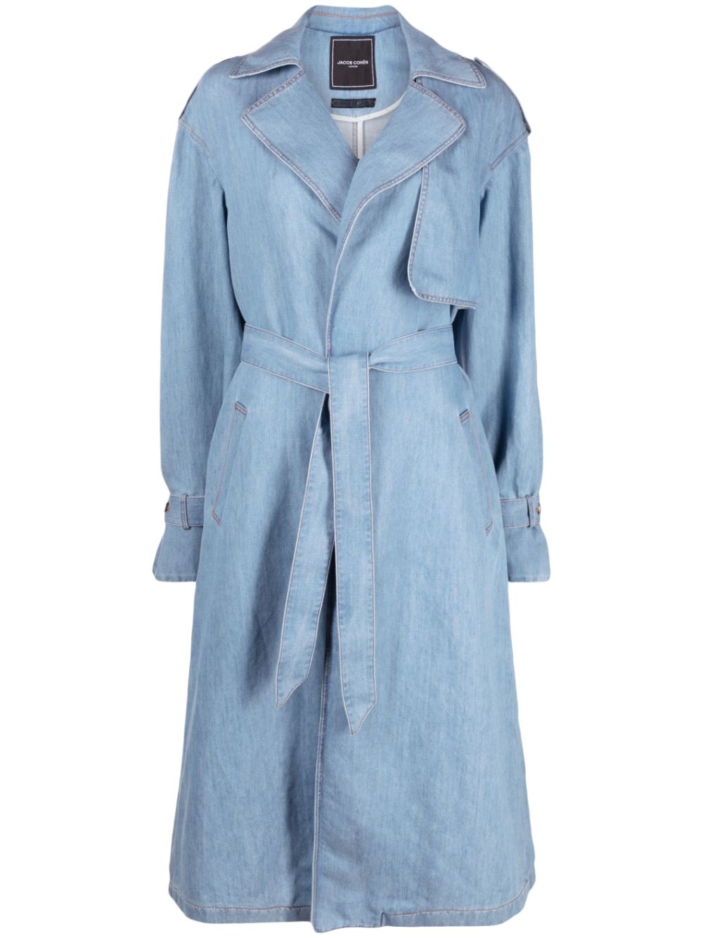 JACOB COHEN CHAMBRAY TRENCH COAT