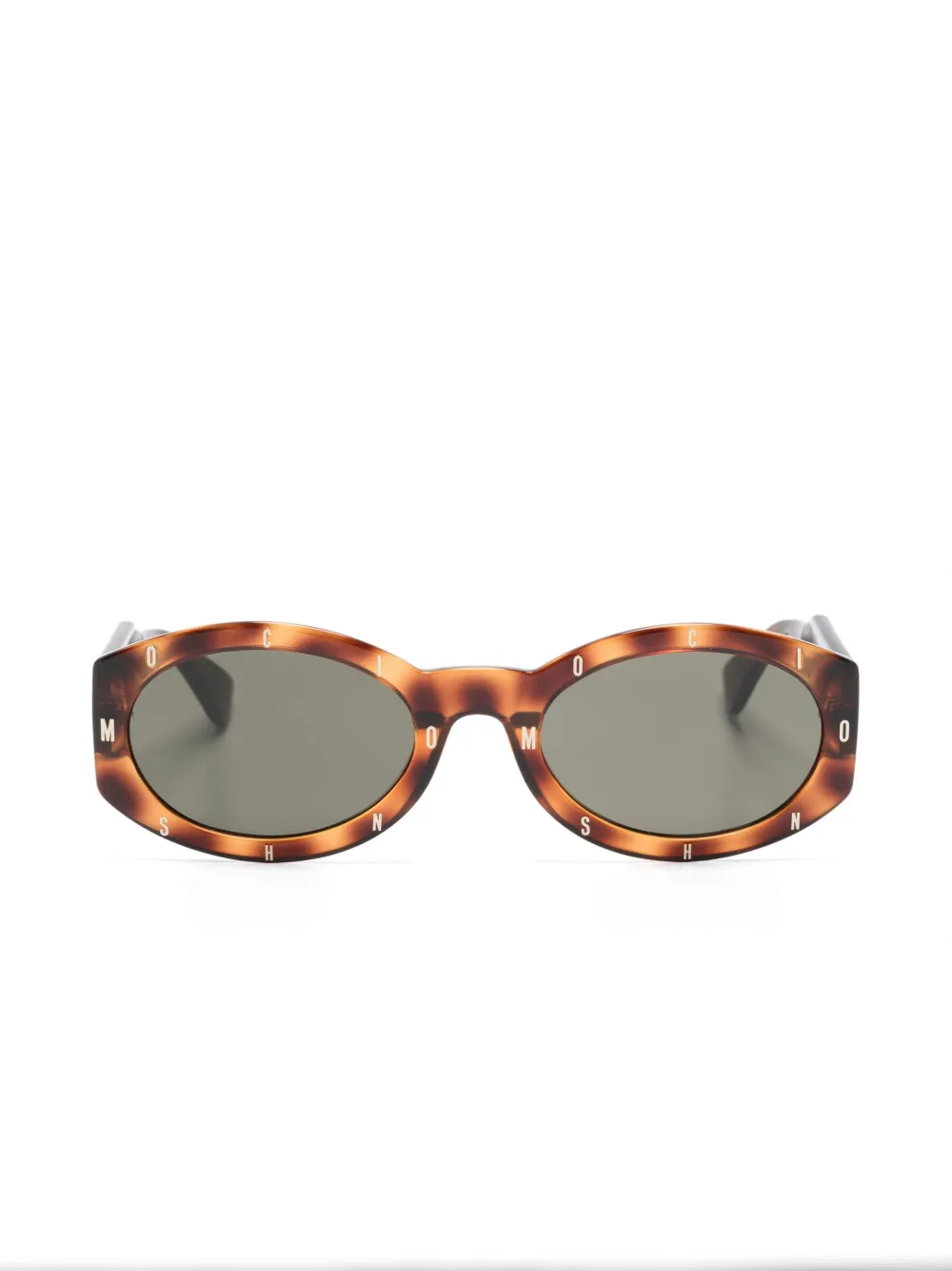 Moschino Eyewear tortoiseshelleffect ovalframe Sunglasses Farfetch