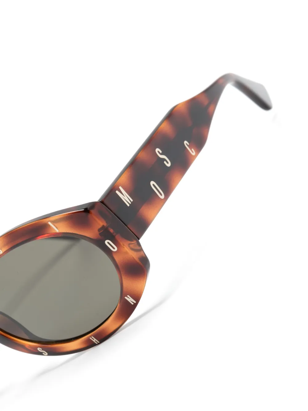 Moschino Eyewear tortoiseshelleffect ovalframe Sunglasses Farfetch