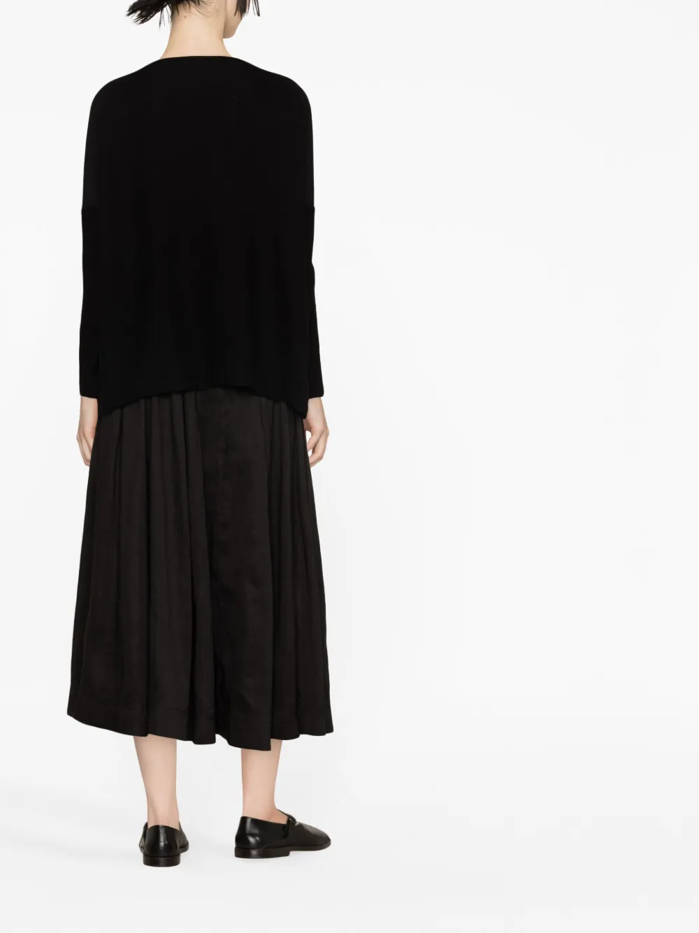 Daniela Gregis Knit Pullover Round Neck Front Pockets In Black