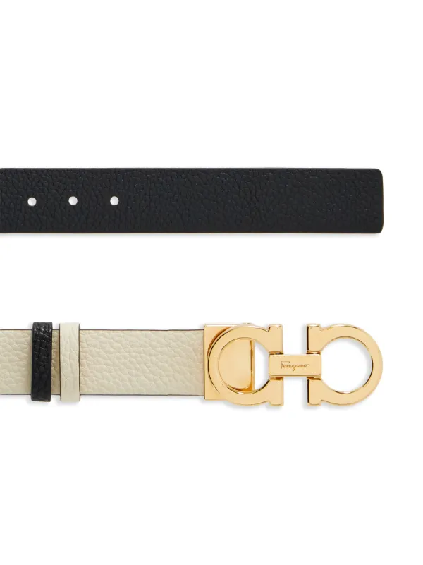【関税・送料込み】FERRAGAMO BELTS BEIGE LEATHER GANCINI BELT Gancini reversible leather belt in beige - Ferragamo | Mytheresa