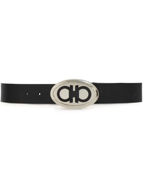 Ferragamo Cinto com fivela oval Gancini