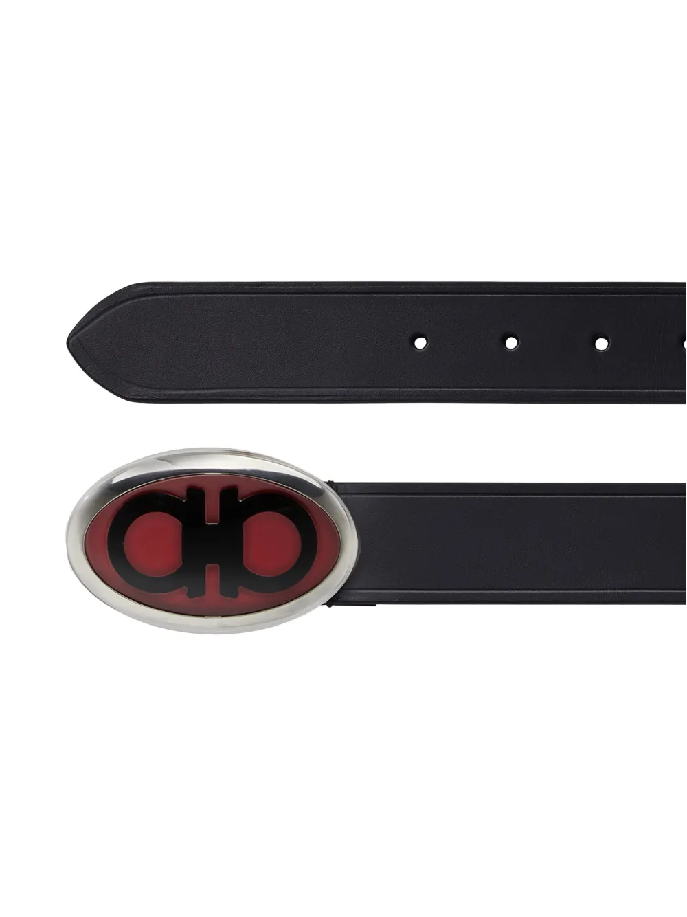 Ferragamo Riem met ovalen gesp - Zwart