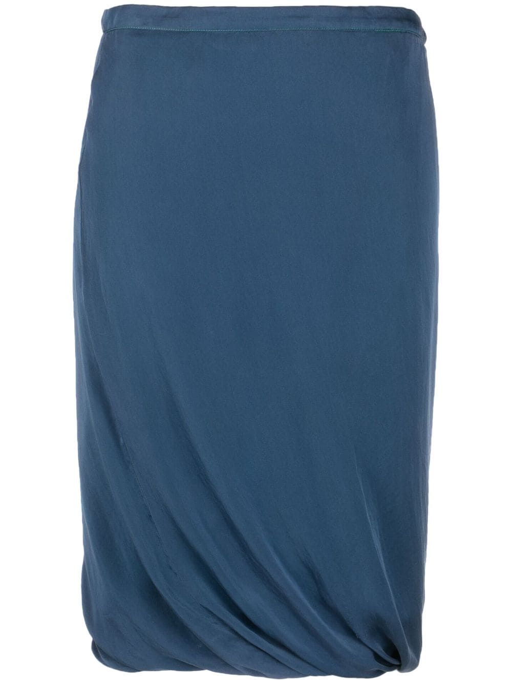 Pre-owned Missoni 2000s Draped Knee-length Skirt In Blue