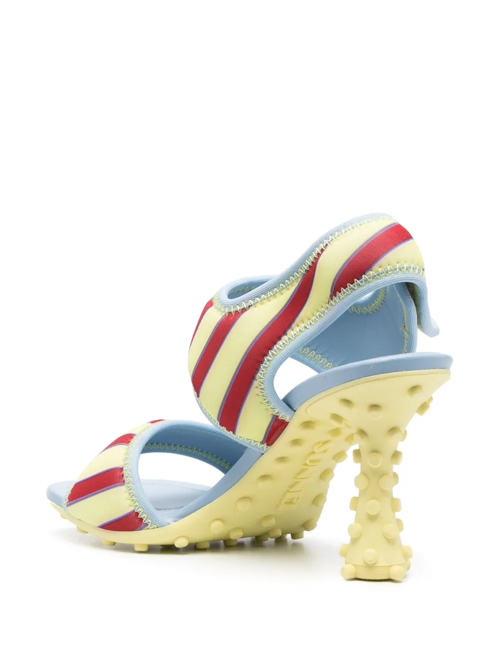 Striped discount heel sandals