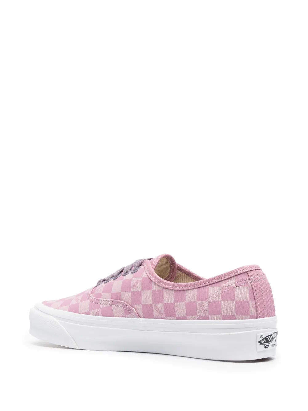 Shop Vans Vault Og Authentic Lx Checkerboard Sneakers In Pink