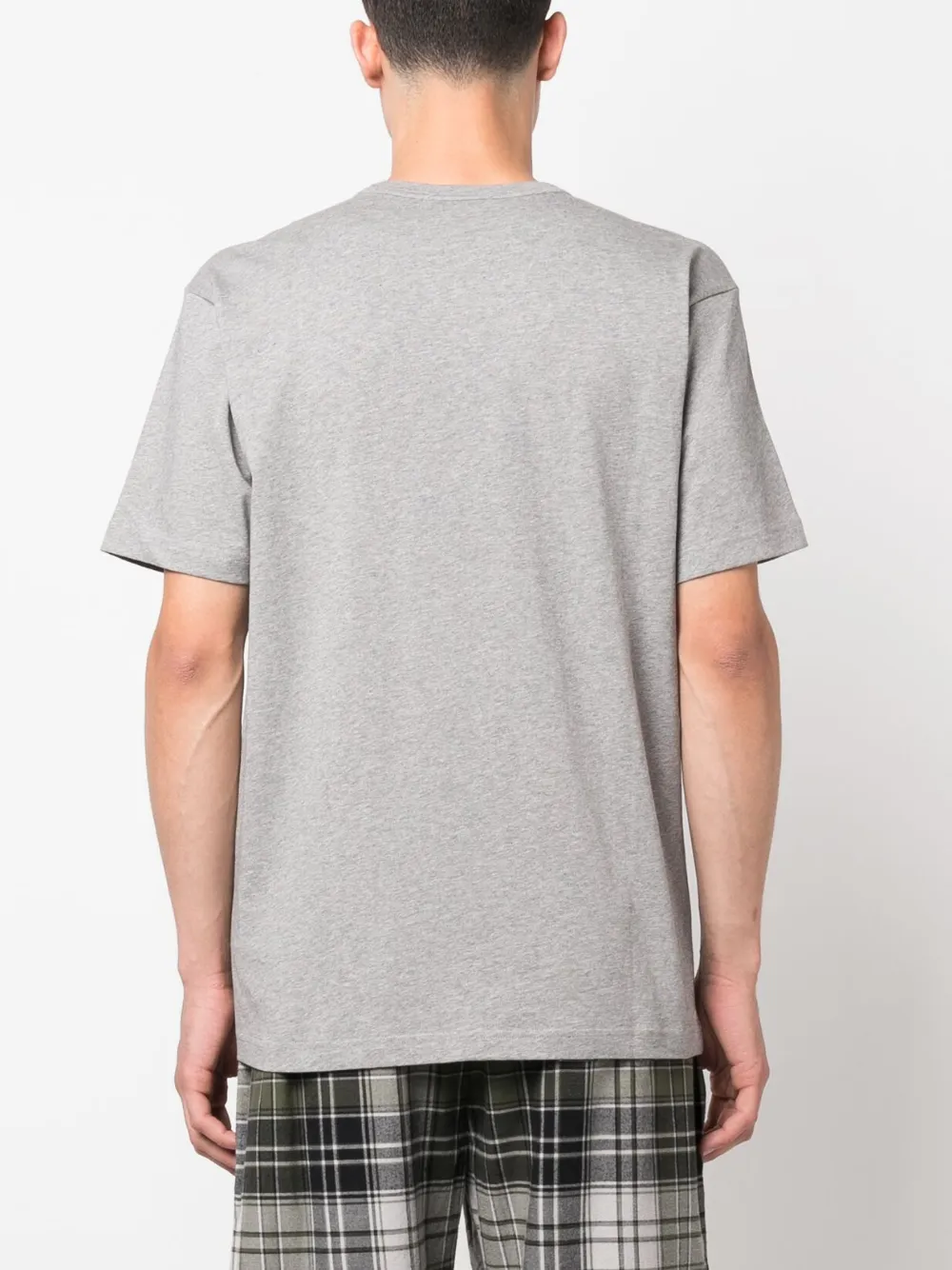 Acne Studios Face Patch Short-sleeved T-shirt In Grey