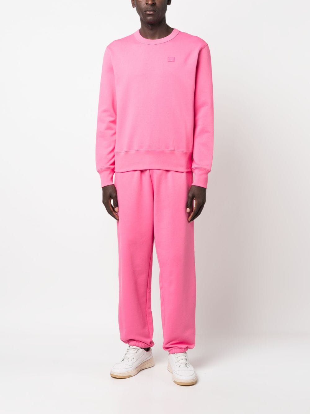 Acne Studios drawstring-waist cotton track trousers - Roze