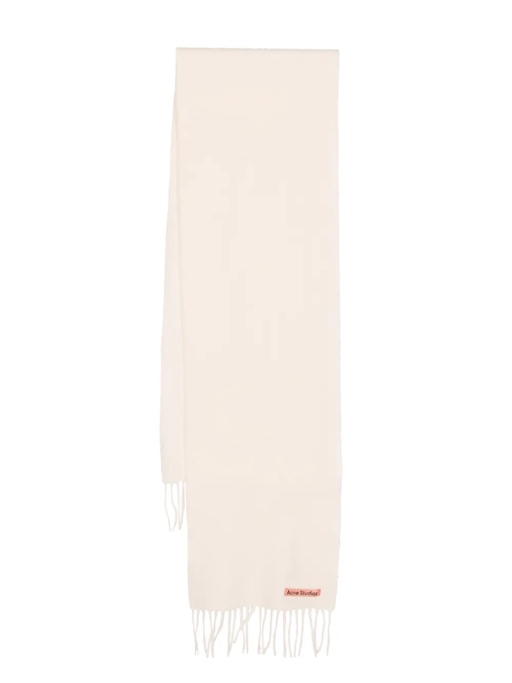 Acne Studios logo-patch wool scarf | White | Image 1