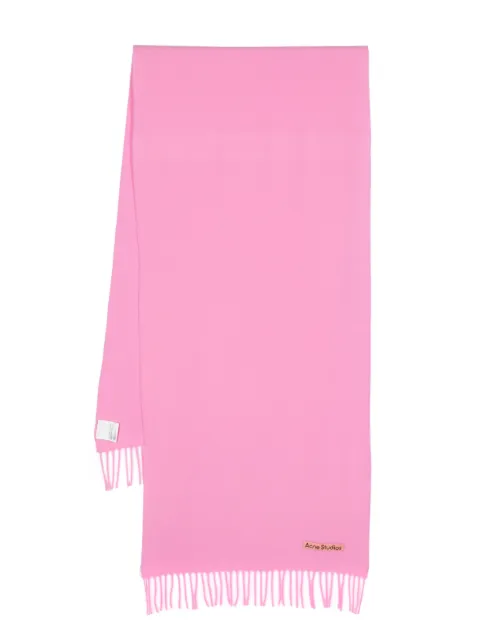 Acne Studios logo-tag frayed-edge scarf 