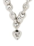 Acne Studios chunky-chain heart-pendant necklace - Metallic