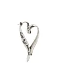 Acne Studios heart-shape brass earring - Silver