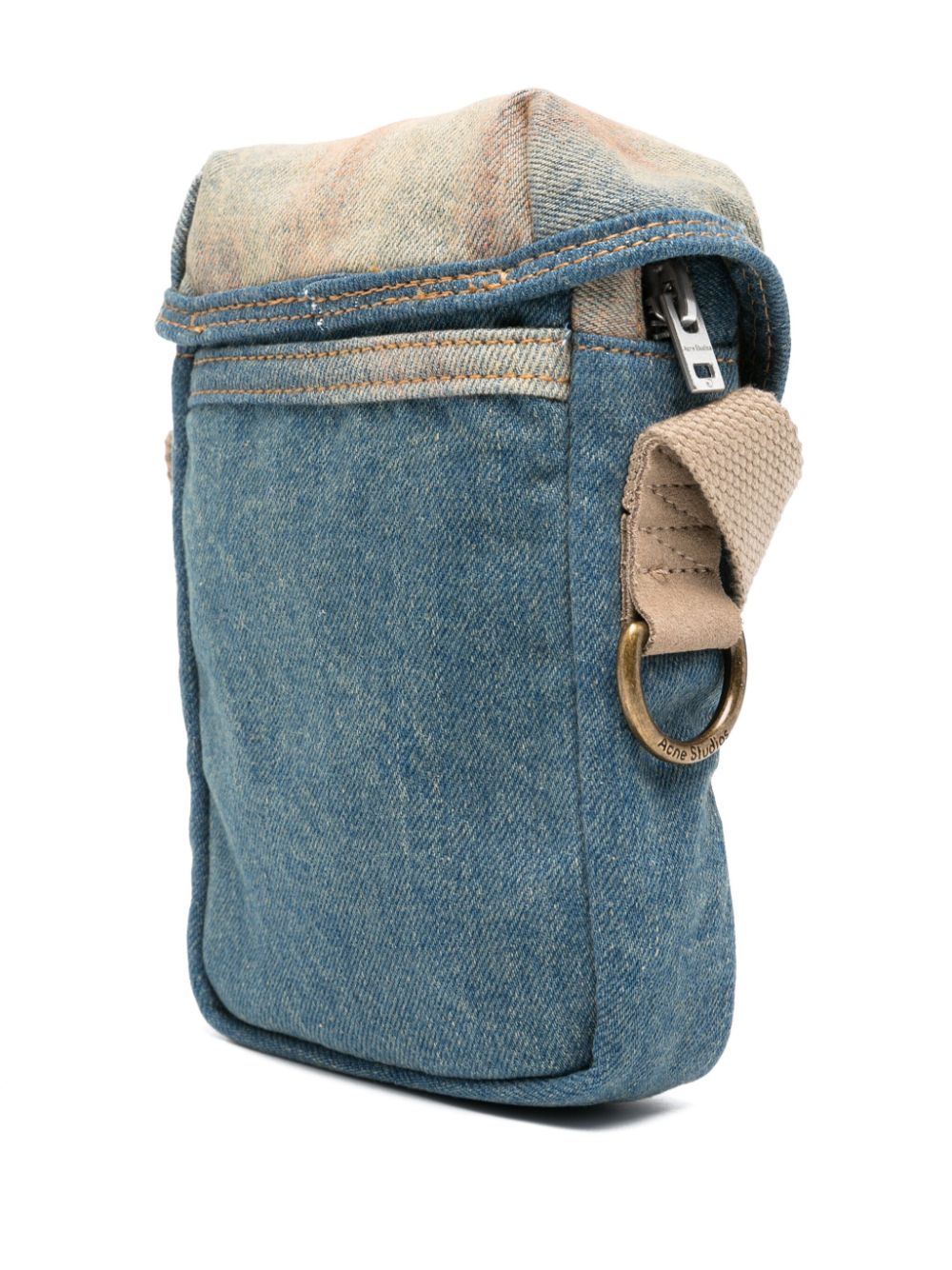 Acne Studios denim mini shoulder bag - Blauw