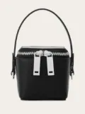 Ferragamo Micro leather mini bag - Black