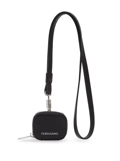Ferragamo logo-print leather purse