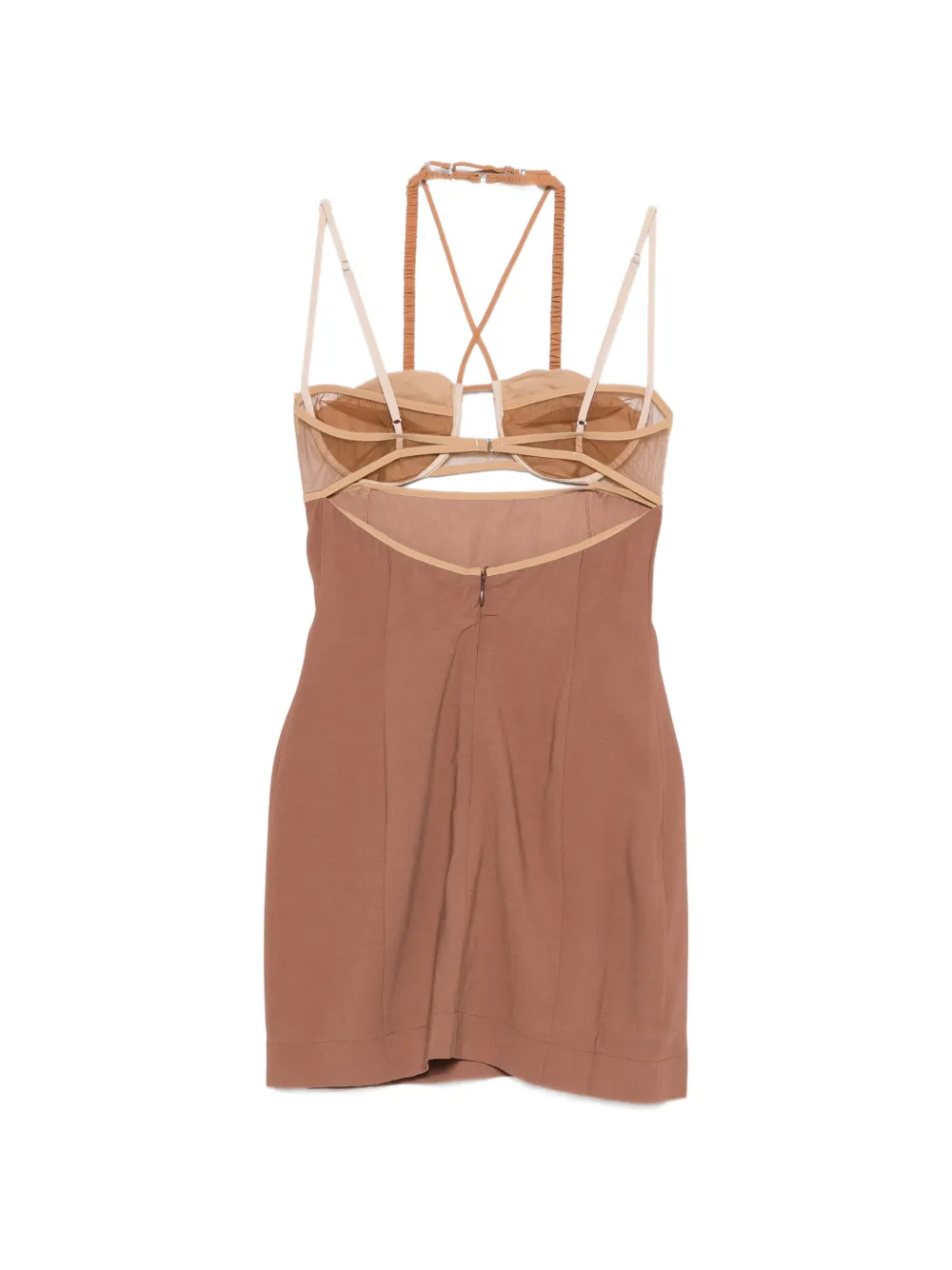 Draped Double Bra Mini Dress