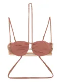 Nensi Dojaka draped bikini top - Neutrals