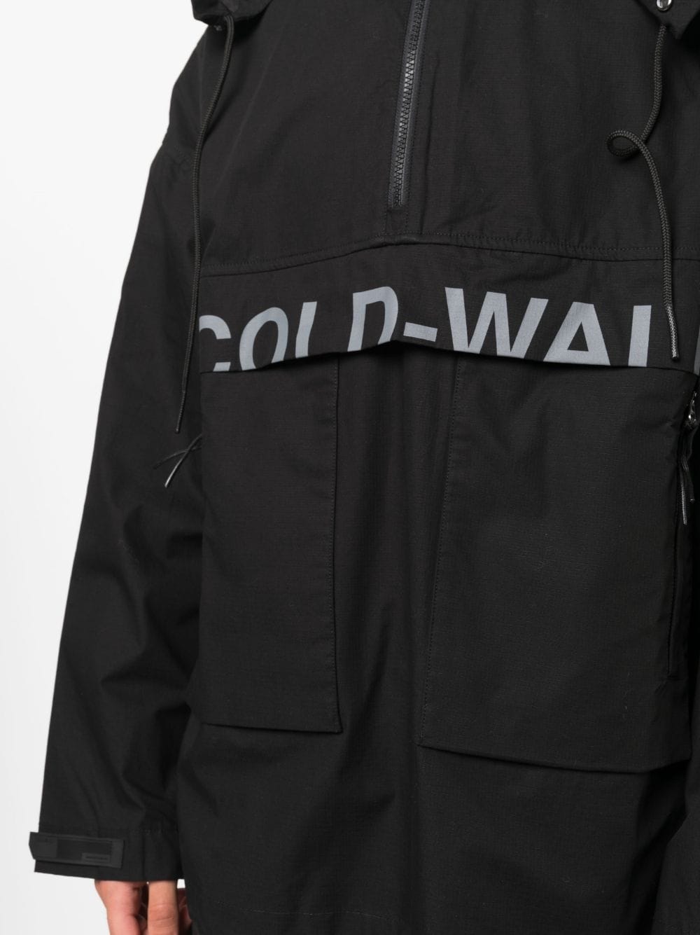 Shop A-cold-wall* Logo-print Hooded Jacket In Black