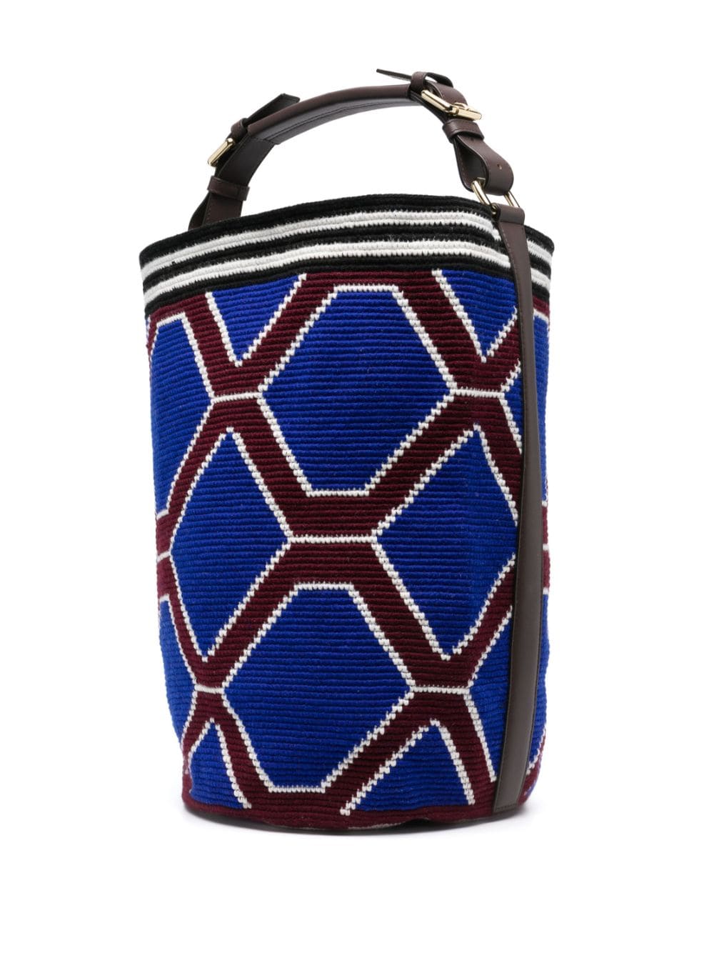 colville maxi Wayuu knitted tote bag - Blauw