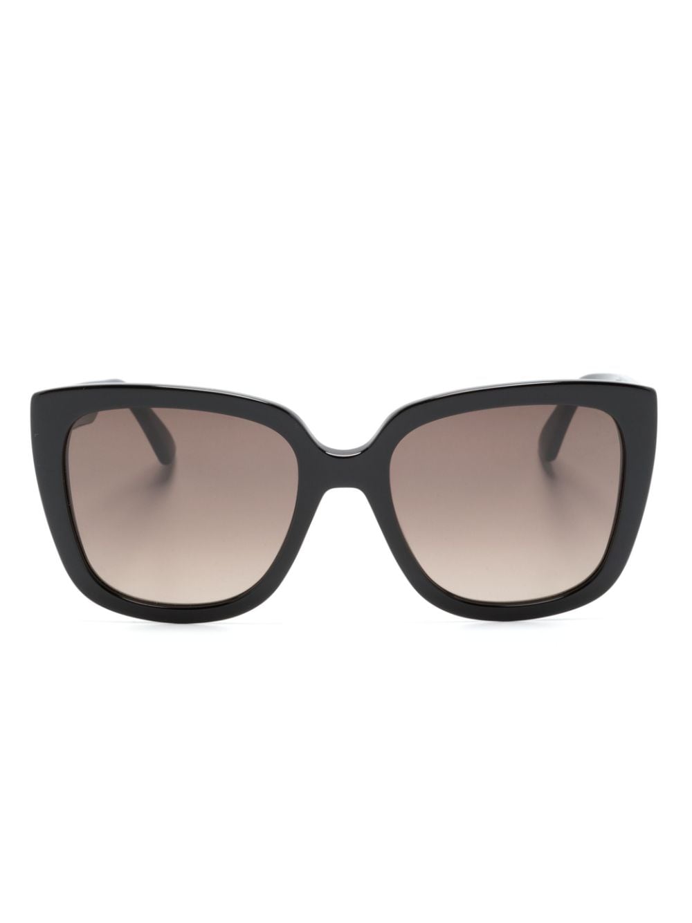 Moschino Eyewear logo-lettering cat-eye frame sunglasses - Black