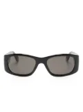 Moschino Eyewear logo-lettering rectangle-frame sunglasses - Black