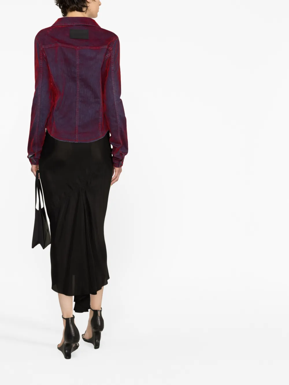 Ottolinger Red Fitted Denim Jacket In Red