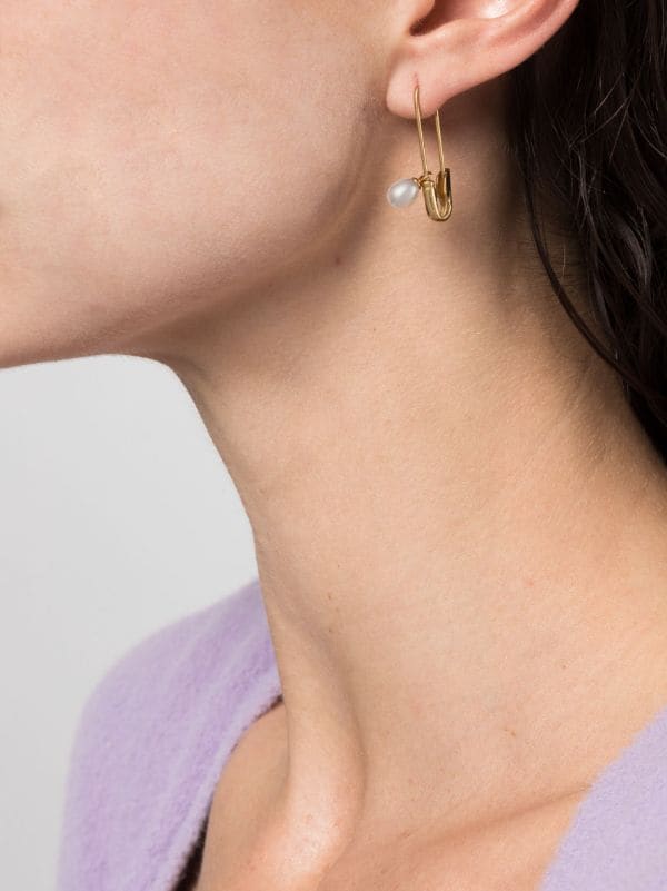 Safety pin sale drop earrings