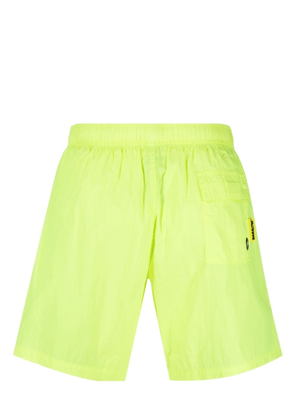 Shop Barrow Logo-patch Swim Shorts In Yellow