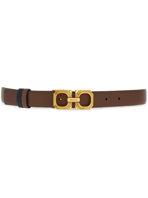 Ferragamo Gancini-buckle leather belt 