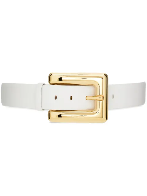 Ferragamo Cinto de couro com logo gravado