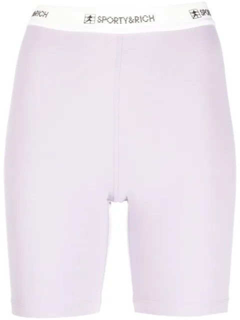 Sporty & Rich logo-waistband shorts