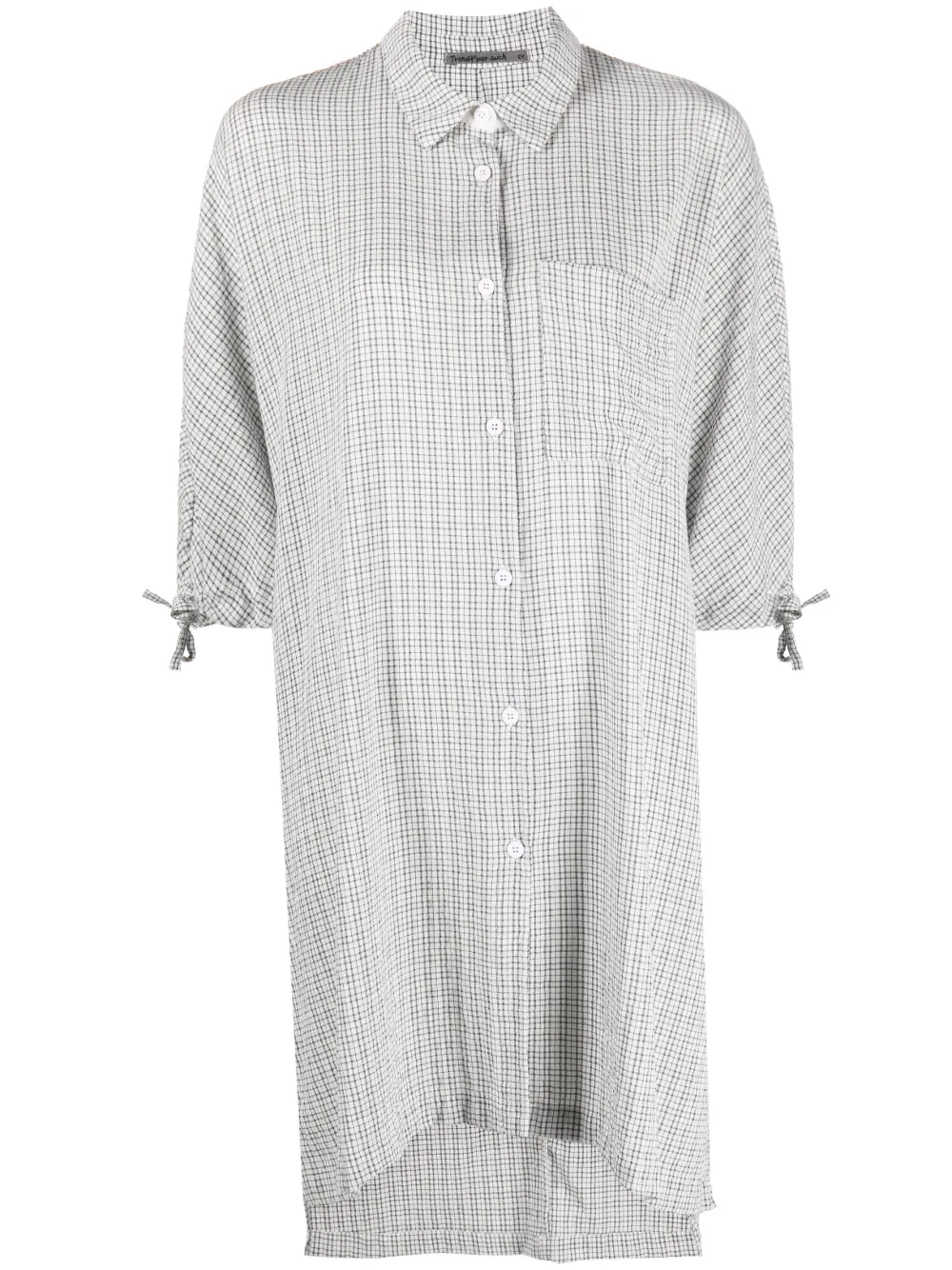 check-pattern half-sleeve shirt