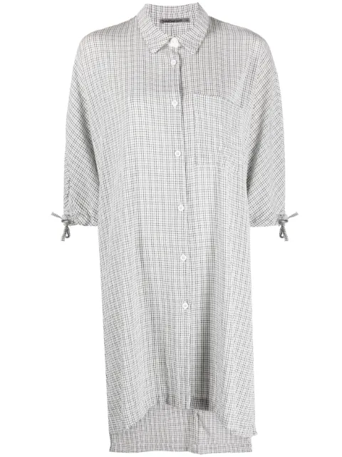 Transit check-pattern half-sleeve shirt 
