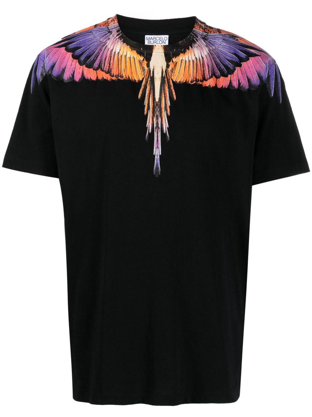 Marcelo Burlon County Of Milan Kids' Icon Wings Printed Cotton T-shirt In Black