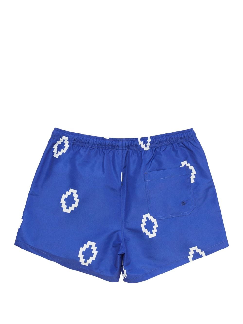 Shop Marcelo Burlon County Of Milan Cross-print Swim Shorts In Blue