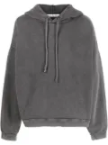 Acne Studios logo patch cotton hoodie - Grey