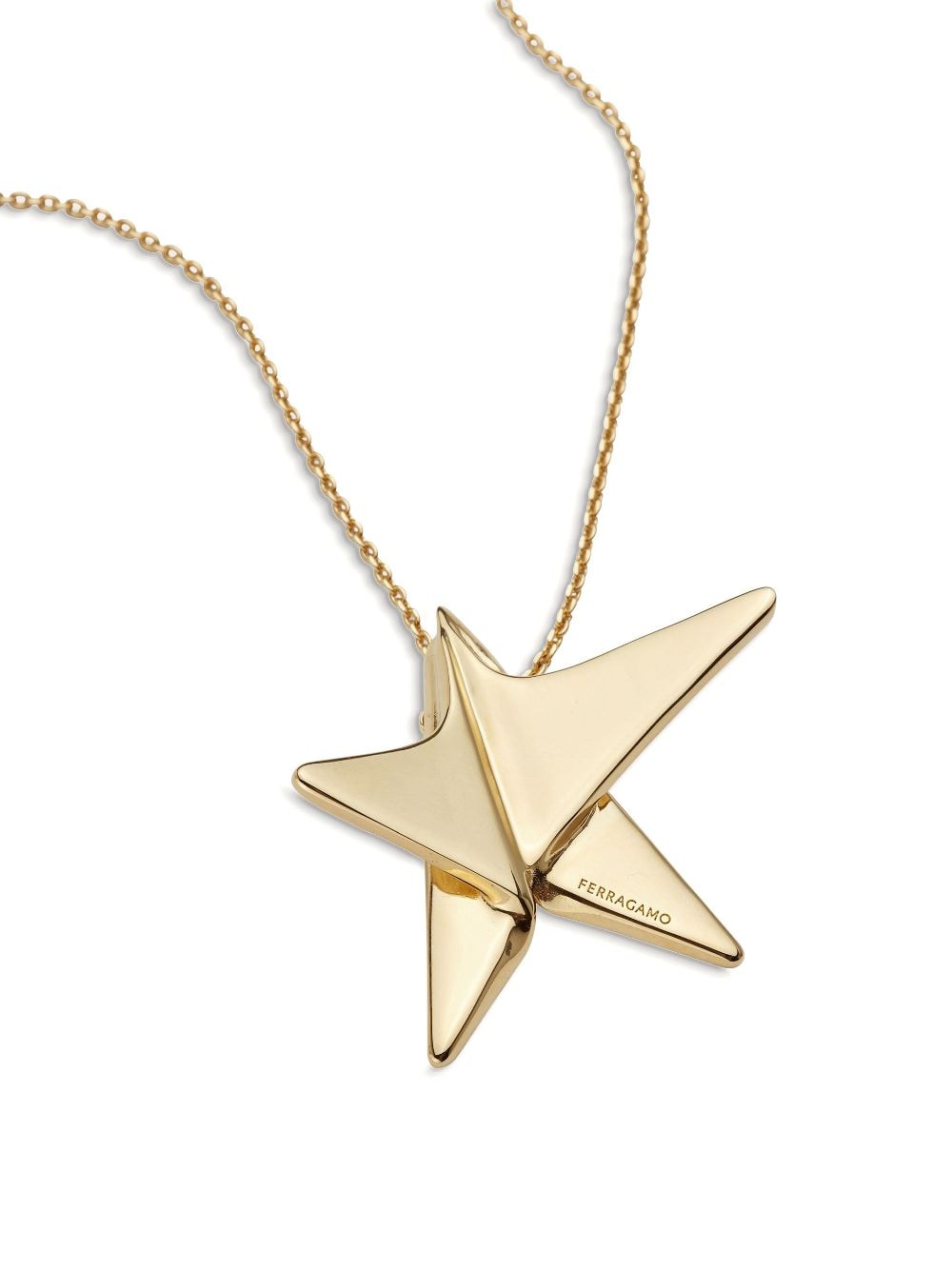 Shop Ferragamo Star-pendant Necklace In Gold