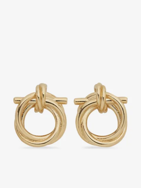 Ferragamo twisted Gancini earrings XS