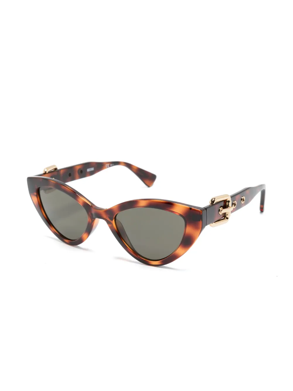 Moschino Eyewear Zonnebril met schildpadschild design - Bruin